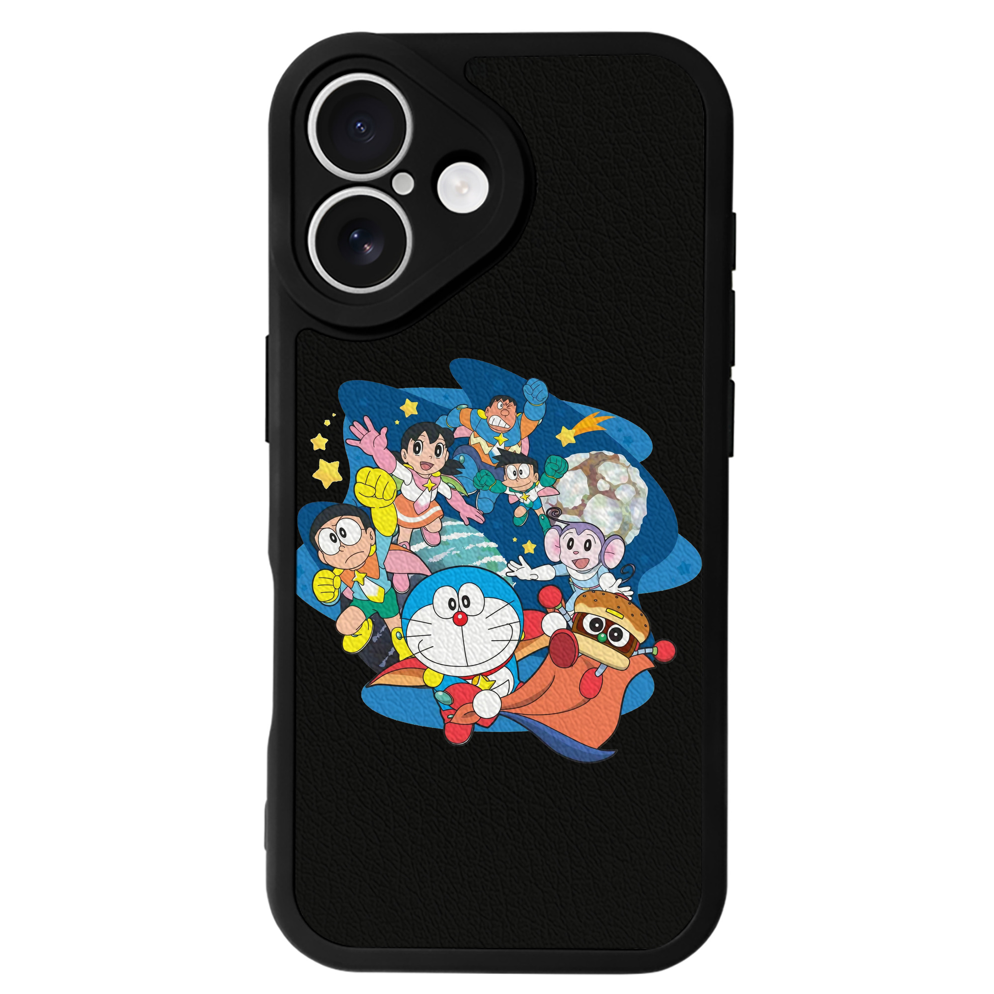 （画像用） ドラえもん Doraemon 【iPhone 16シリーズ対応】シリコンスマホケース（レザー調） 材質：シリコン